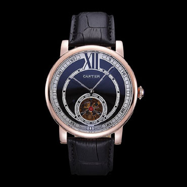 Cartier Rotonde Flying Tourbillon Black Dial CTR6014