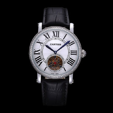 Cartier Rotonde Flying Tourbillon Diamonds White Dial CTR6020