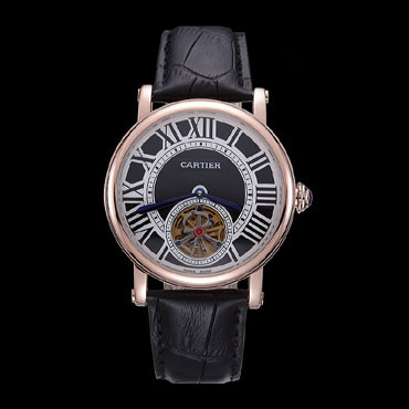 Cartier Rotonde Flying Tourbillon Black Dial CTR6022