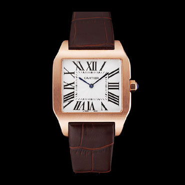 Cartier Santos 100 Diamond Rose Gold Bezel CTR6059