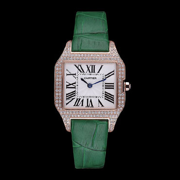 Cartier Santos 100 Diamond Rose Gold Bezel CTR6066