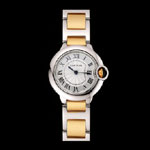 Cartier Ballon Bleu 30mm White Dial Stainless Steel Case Two Tone Bracelet CTR5857