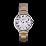 Cartier Ballon Bleu 42mm White Dial Stainless Steel Case Two Tone Bracelet CTR5858