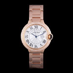 Cartier Ballon Bleu 42mm White Dial Diamonds Pink Gold Case And Bracelet CTR5862