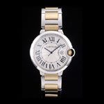 Cartier Ballon Bleu 42mm White Dial Stainless Steel Case Two Tone Gold Bracelet CTR5884