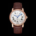 Swiss Cartier Ballon Bleu GMT Silver Dial Stainless Steel Case Two Tone Rose Gold Steel CTR5895