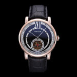 Cartier Rotonde Flying Tourbillon Black Dial CTR6014