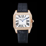 Cartier Santos 100 Diamond Rose Gold Bezel CTR6046