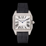 Cartier Santos 100 Diamond Silver Bezel CTR6047