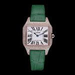 Cartier Santos 100 Diamond Rose Gold Bezel CTR6066