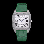 Cartier Santos 100 Diamond Silver Bezel CTR6073