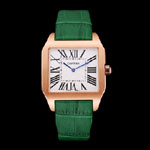 Cartier Santos 100 Diamond Rose Gold Bezel CTR6075