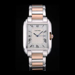 Cartier Tank Anglaise 36mm White Dial Stainless Steel Case Two Tone Bracelet CTR6094