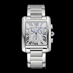 Cartier Tank MC White Dial Stainless Steel Case And Bracelet CTR6121