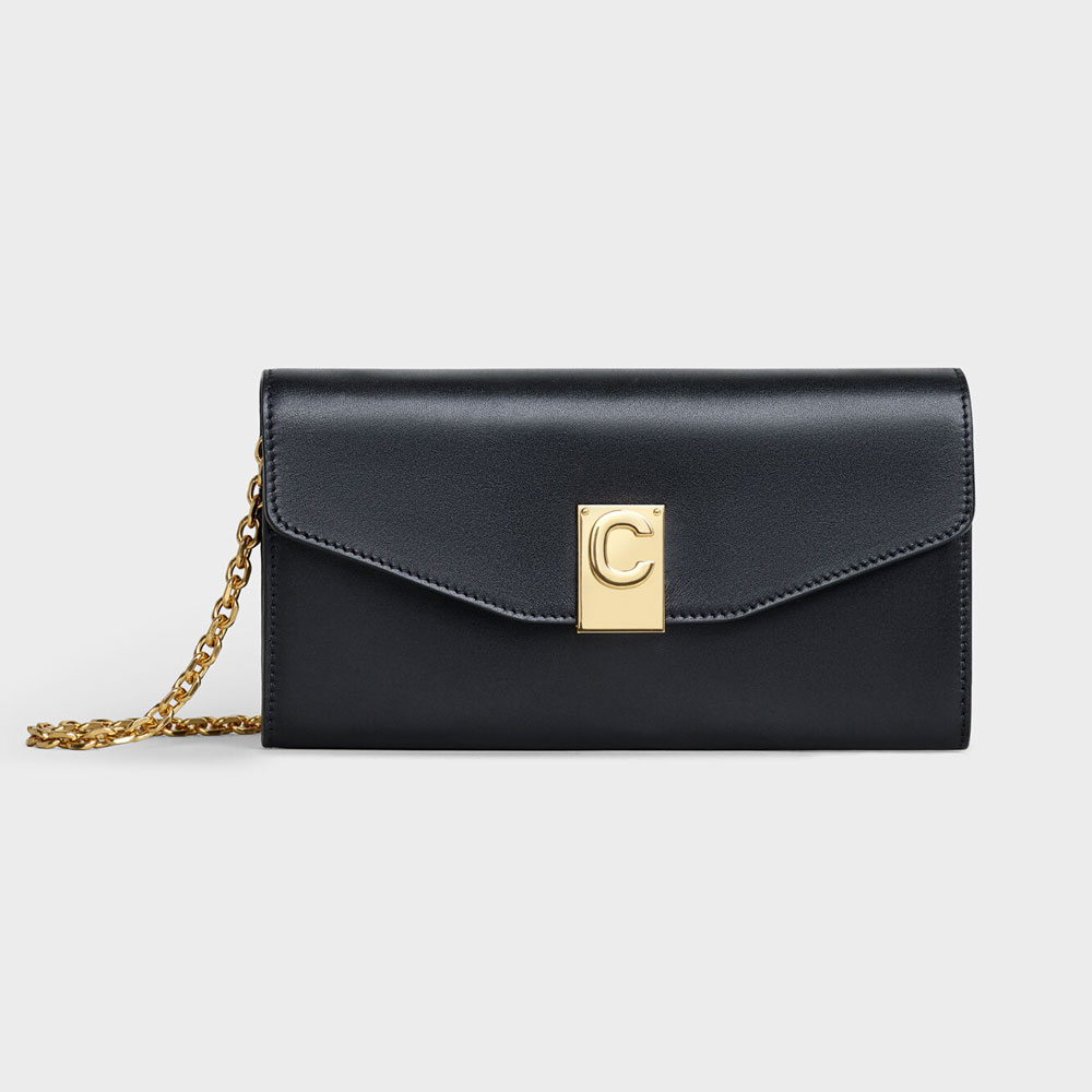 Celine C Wallet on Chain in Smooth calfskin 10B903BQ8 38NO: Image 1