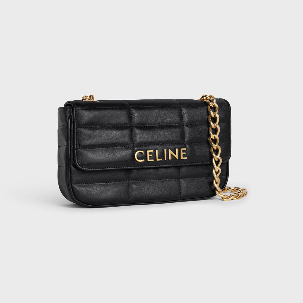 Chain Shoulder Bag Matelasse Monochrome Celine Goatskin 111273EPZ 38NO: Image 2