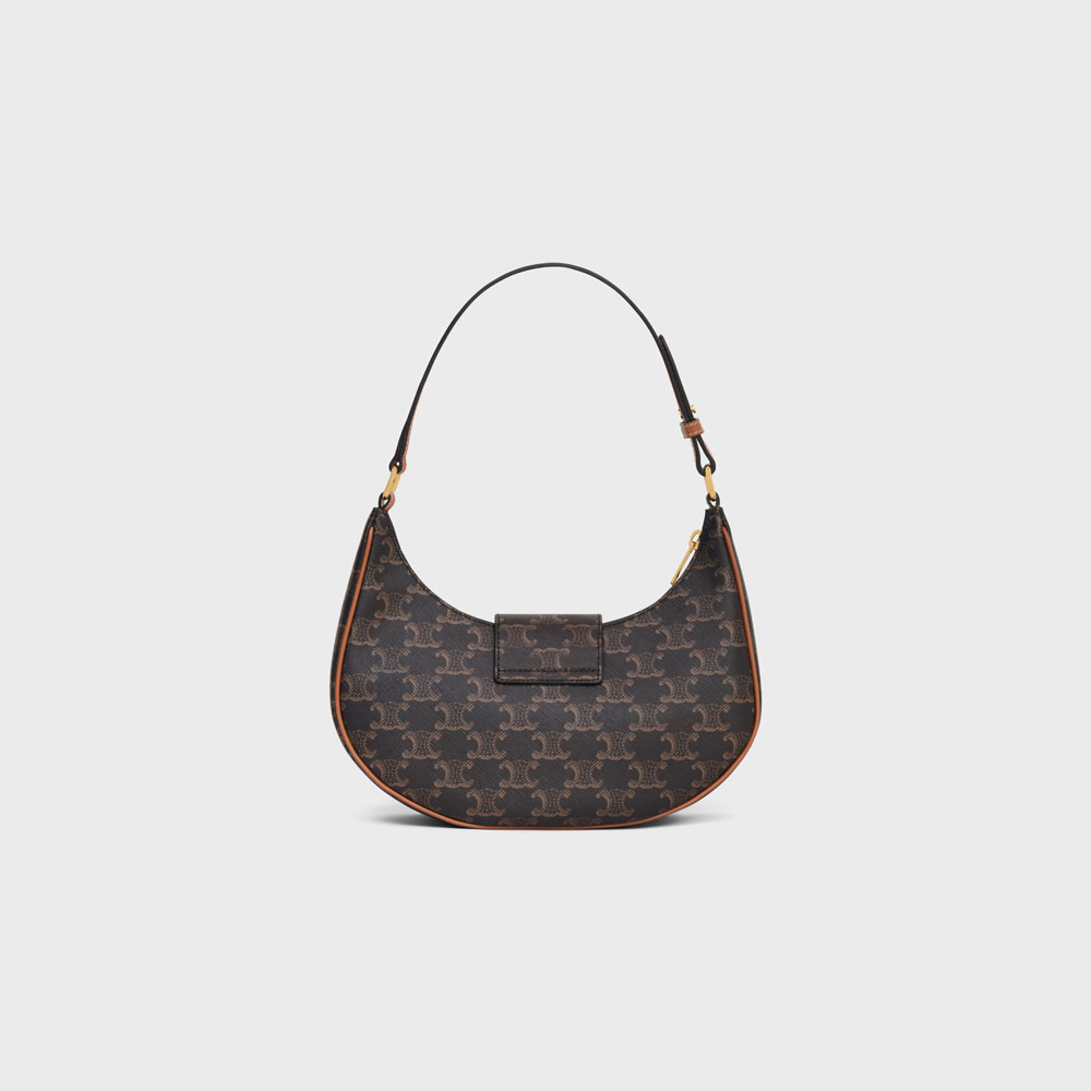 Celine Ava Triomphe Soft Bag In Triomphe Canvas Calfskin 114492BZJ 04LU: Image 3