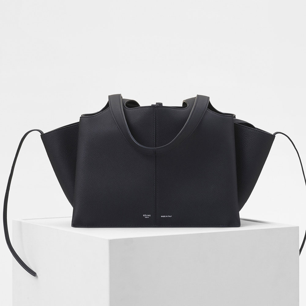 Celine small tri fold bag grained calfskin 179043AIK 38NO: Image 1