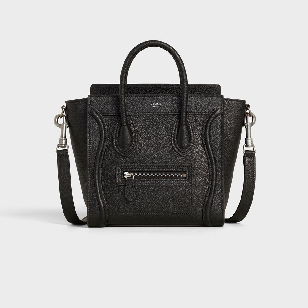 Celine Nano Luggage bag in drummed calfskin 189243DRU 38NO: Image 1