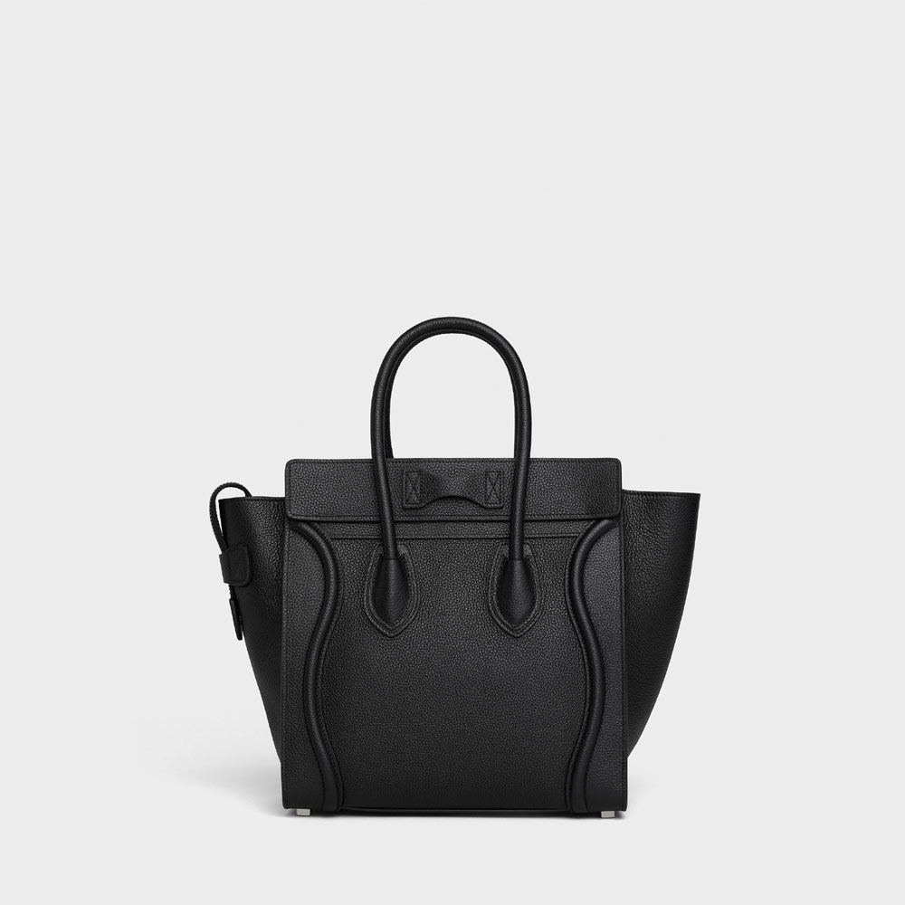 Celine Micro Luggage handbag in drummed calfskin 189793DRU 38NO: Image 2