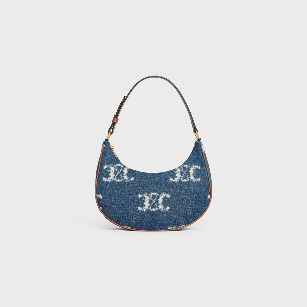 Celine Ava Bag In Denim With Triomphe 193952EX8 07AT: Image 1