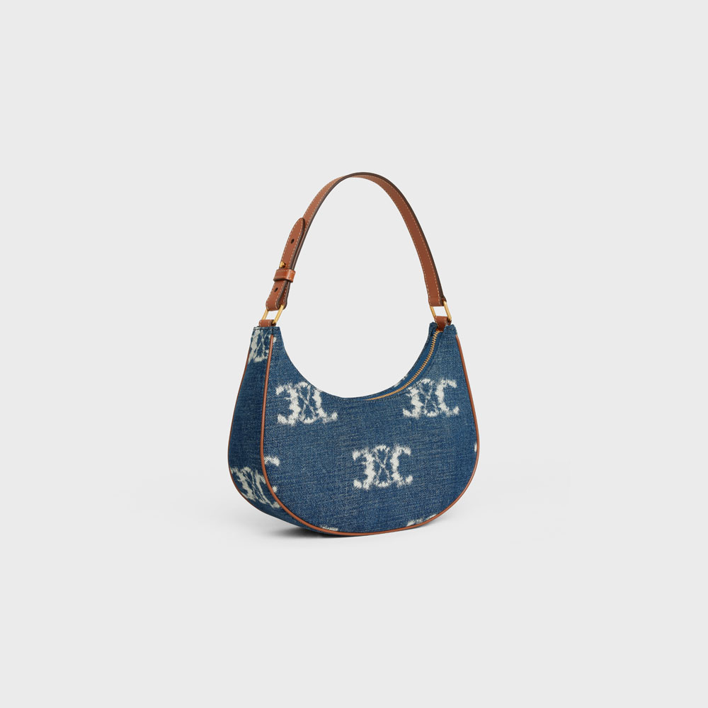 Celine Ava Bag In Denim With Triomphe 193952EX8 07AT: Image 2