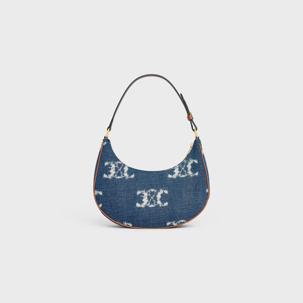 Celine Ava Bag In Denim With Triomphe 193952EX8 07AT: Image 3