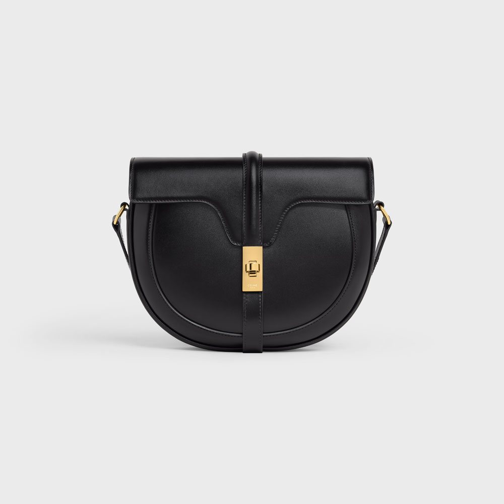 Celine Besace 16 In Satinated Calfskin Black 193993BEY 38NO: Image 1