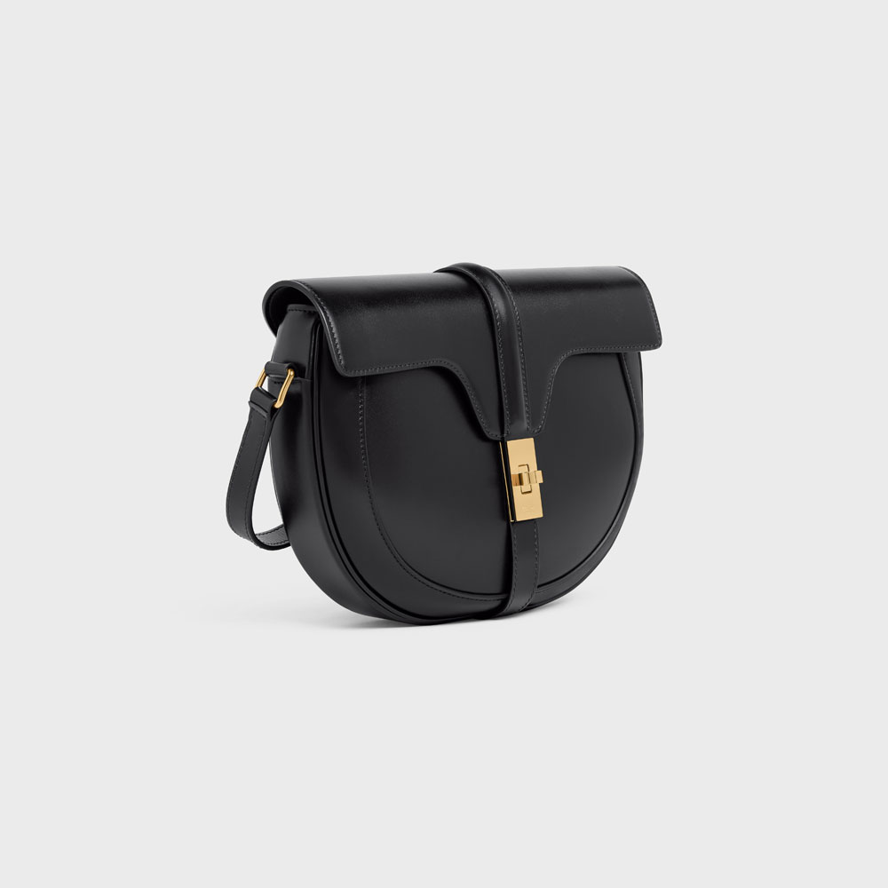 Celine Besace 16 In Satinated Calfskin Black 193993BEY 38NO: Image 2