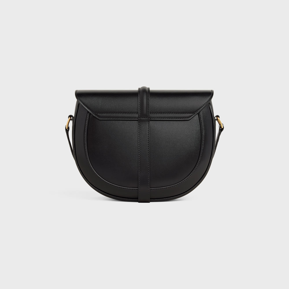 Celine Besace 16 In Satinated Calfskin Black 193993BEY 38NO: Image 3