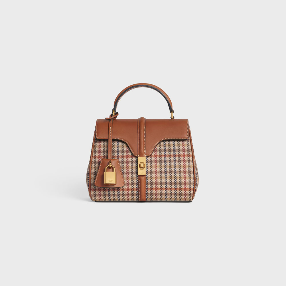 Celine Mini 16 In Tweed And Natural Calfskin 197982EOL 14ML: Image 1