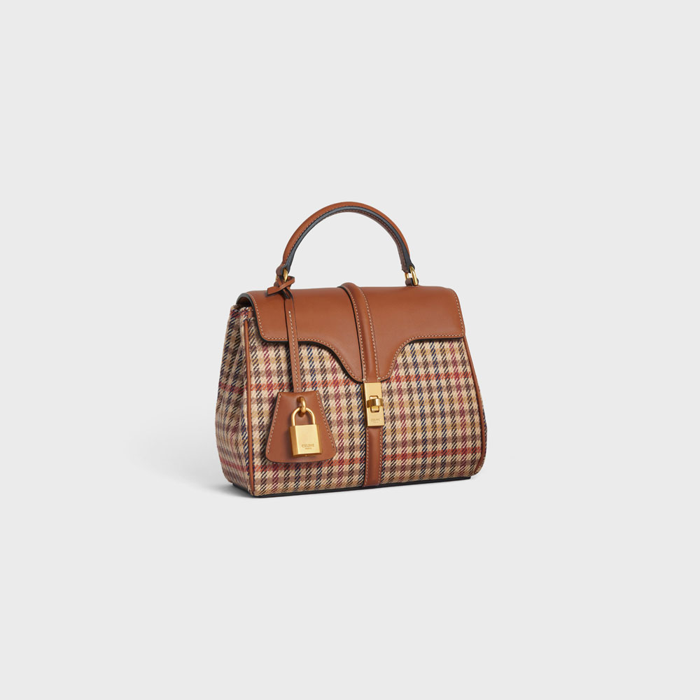 Celine Mini 16 In Tweed And Natural Calfskin 197982EOL 14ML: Image 2