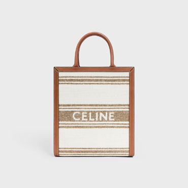 Small Vertical Cabas Celine In Striped Textile 192082EZ5 18TN