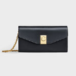 Celine C Wallet on Chain in Smooth calfskin 10B903BQ8 38NO