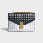 Celine Medium C Bag in Bicolour Laminated Quilted Calf 187253BFF 36SB