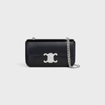 Celine Chain Shoulder Bag Triomphe In Shiny Calfskin 197993BF4 38SI