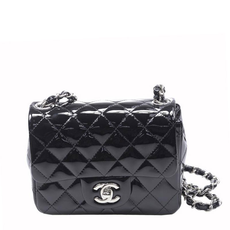 Chanel Black Patent mini matransse bag A35200 Y06830 94305: Image 1