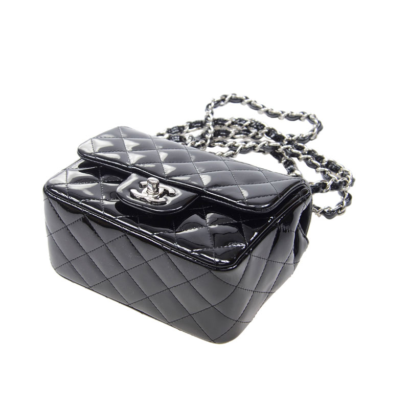 Chanel Black Patent mini matransse bag A35200 Y06830 94305: Image 2