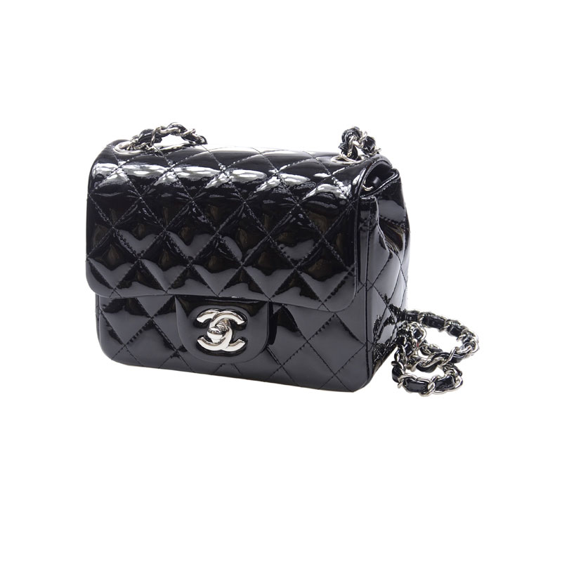 Chanel Black Patent mini matransse bag A35200 Y06830 94305: Image 4