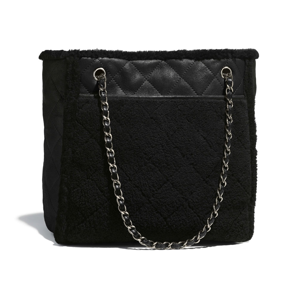 Chanel shearling lambskin ruthenium finish metal A57739 Y83868 94305: Image 2