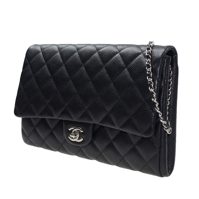 Chanel Jumbo Classic Flap Clutch Caviar A65051 Y61169 94305: Image 1