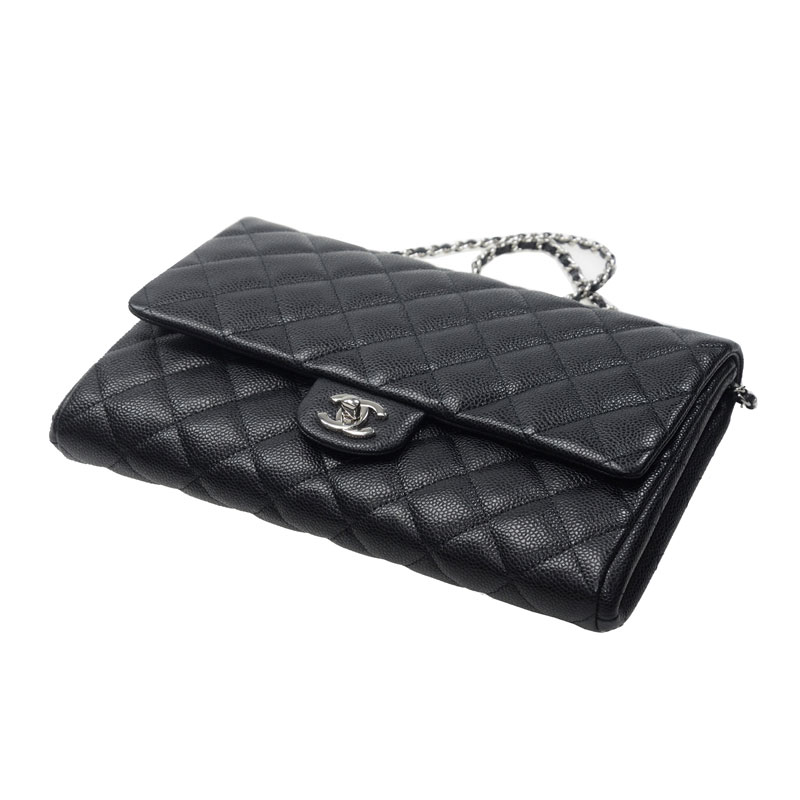 Chanel Jumbo Classic Flap Clutch Caviar A65051 Y61169 94305: Image 3