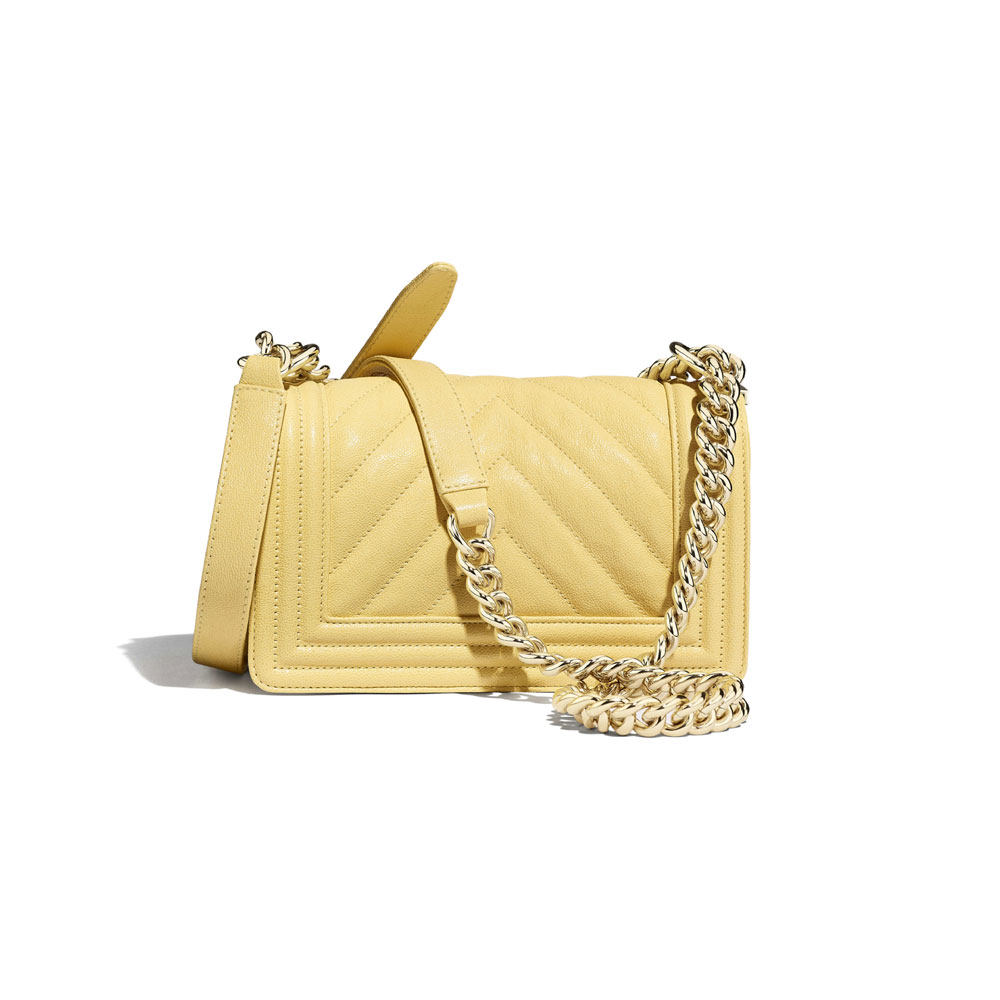 Yellow Small Boy Chanel Handbag A67085 B00315 N0895: Image 2