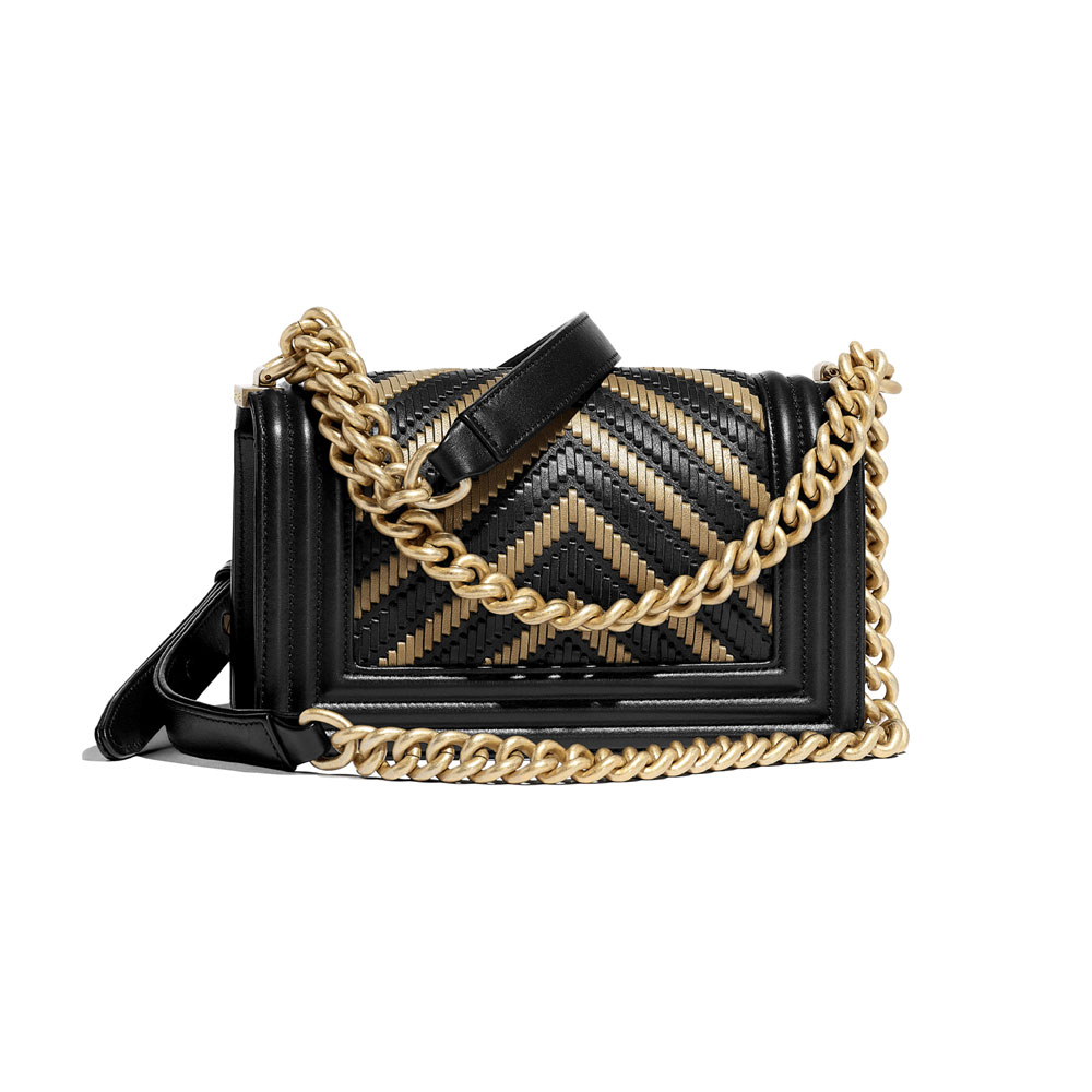 Black Gold Small Boy Chanel Handbag A67085 B00696 N0784: Image 2