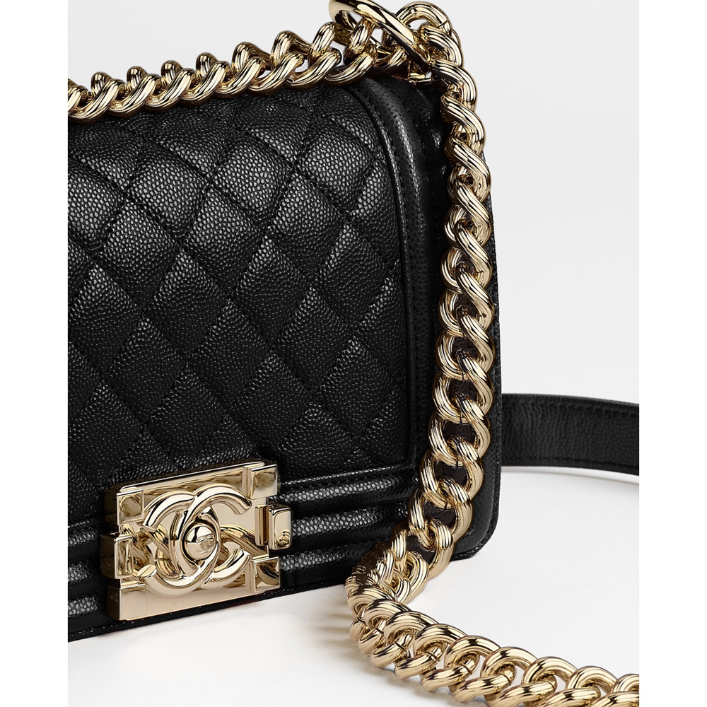 Small BOY Chanel bag black A67085 Y61398 94305: Image 2