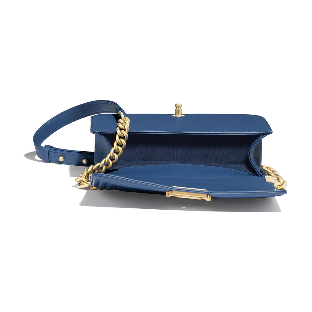 Dark Blue Boy Chanel Handbag A67086 Y09939 N0901: Image 3