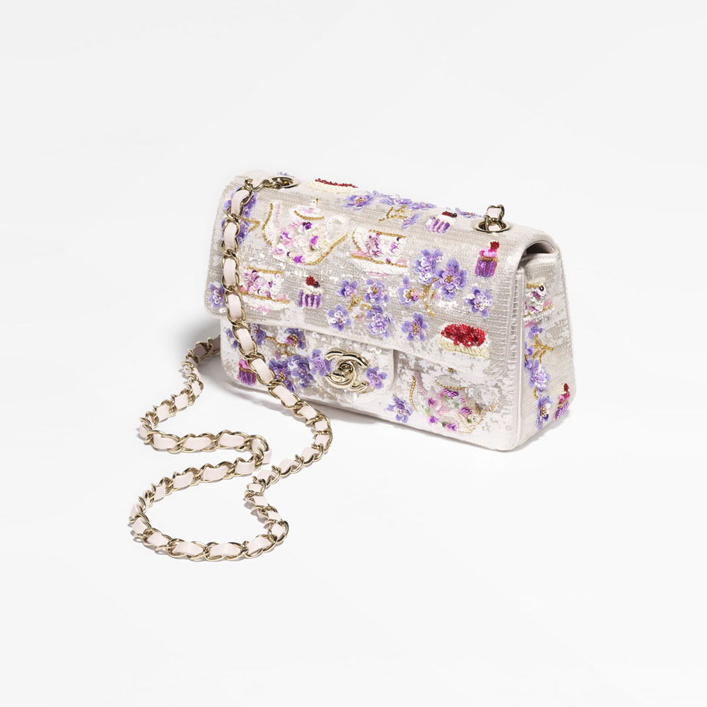 Chanel Mini classic bag Embroidered satin sequins A69900 B17014 NZC06: Image 2