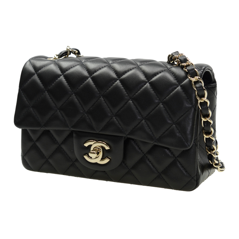 Chanel Mini Flap bag lambskin Gold metal A69900 Y01295 94305: Image 1