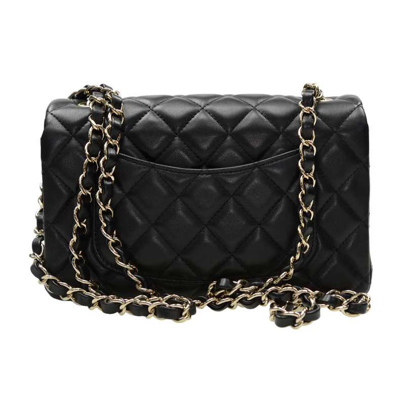 Chanel Mini Flap bag lambskin Gold metal A69900 Y01295 94305: Image 2