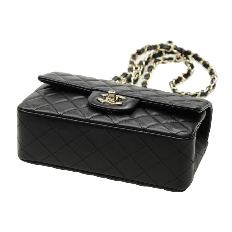 Chanel Mini Flap bag lambskin Gold metal A69900 Y01295 94305: Image 3